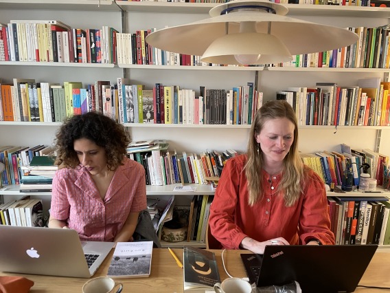 Spanish poet Berta García Faet and translator Kelsi Vanada 